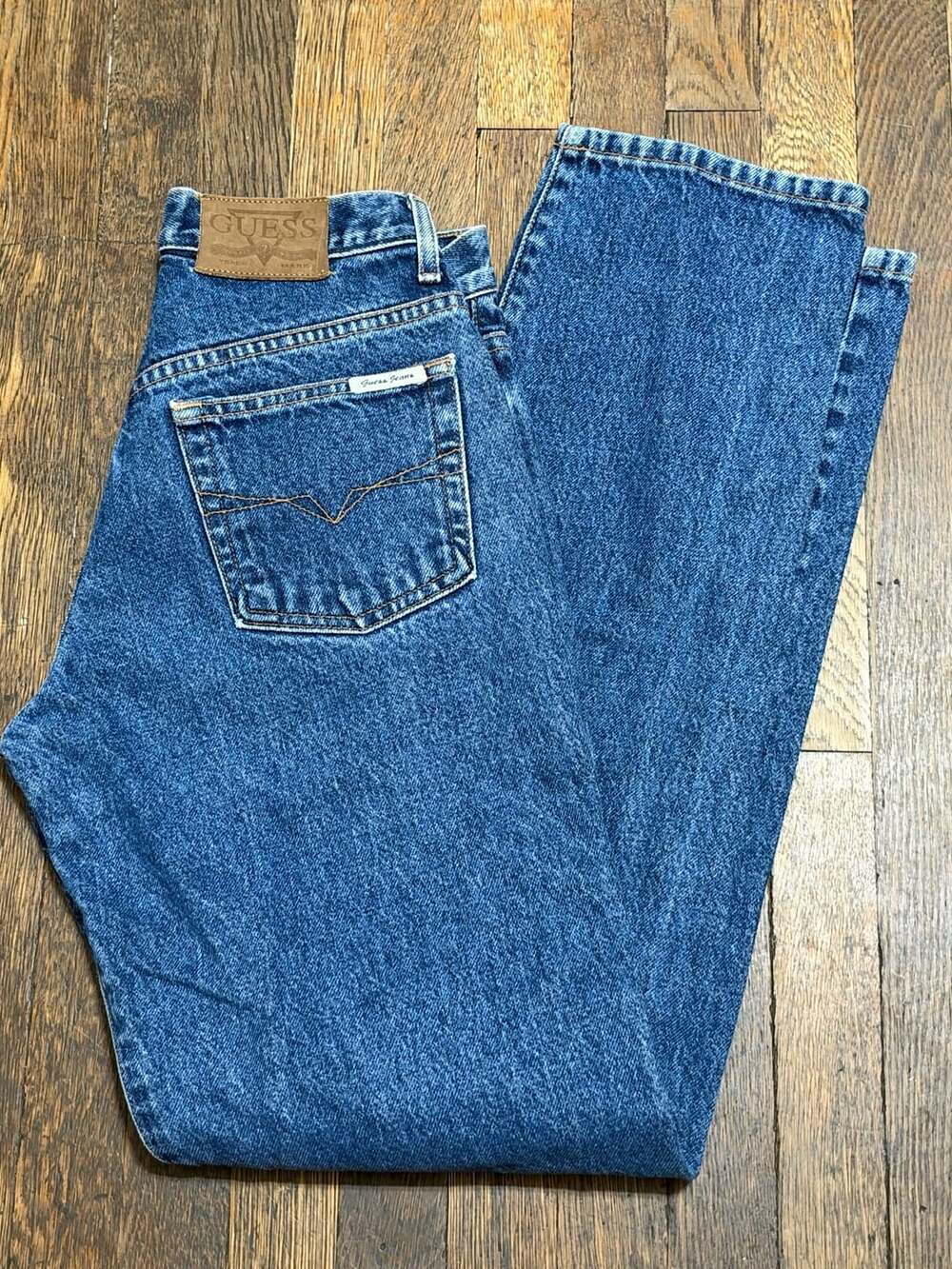Vintage Guess Jeans Size 24 Blue Denim American Tradition Style 1065 LG Cut